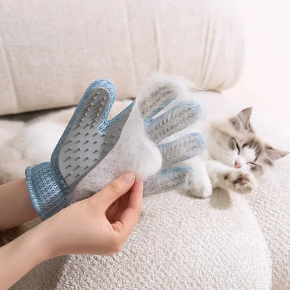 2-in-1 Pet Grooming Glove – Deshedding & Massage Brush for Cats and Dogs