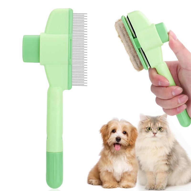 Self-Cleaning Pet Comb – Detangling & Deshedding Tool for Long-Haired Cats and Dogs